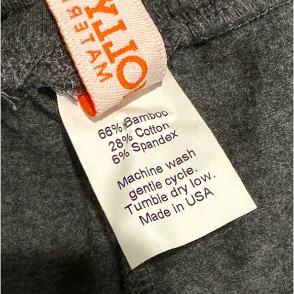 Molly Ades Maternity over the belly faux leather legging sz large charcoal NWOT - Picture 10 of 10